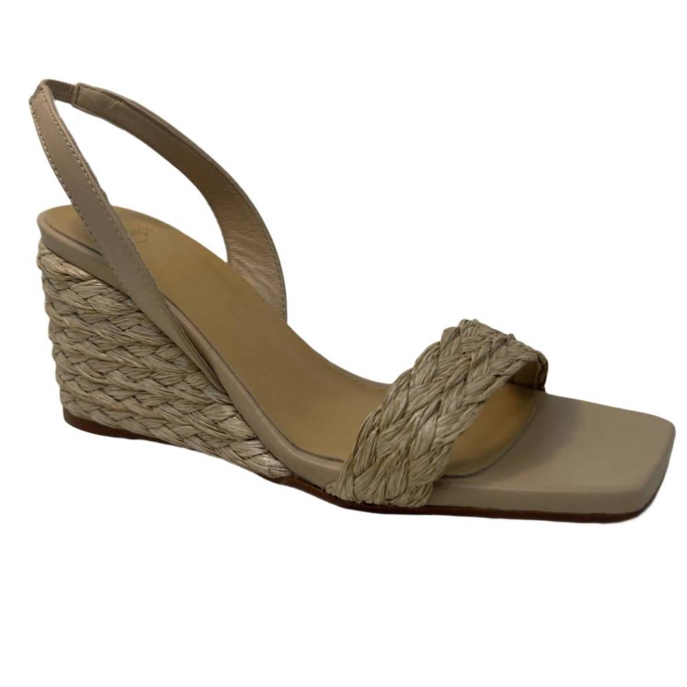 NEW CASTANER women's barby wedge sandals in natural - Picture 3 of 4